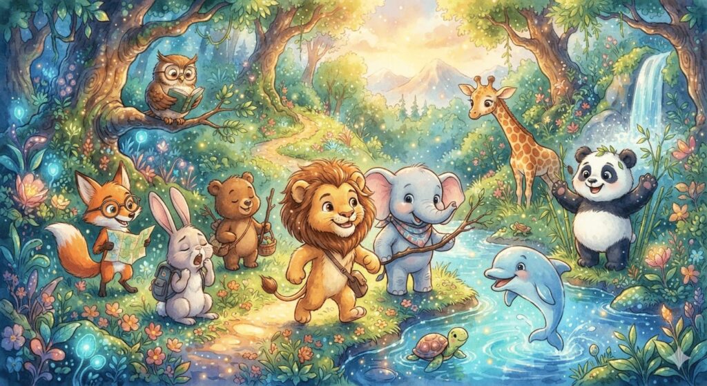 Animal Stories collection with different animal characters