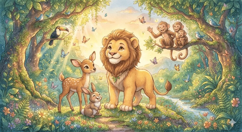 The Brave Lion bedtime story cover