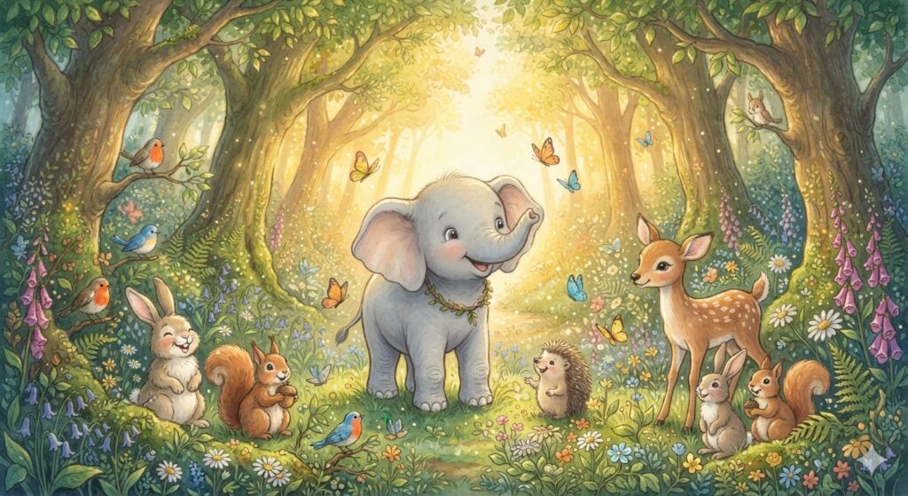 Story of Kind Elephant bedtime story cover